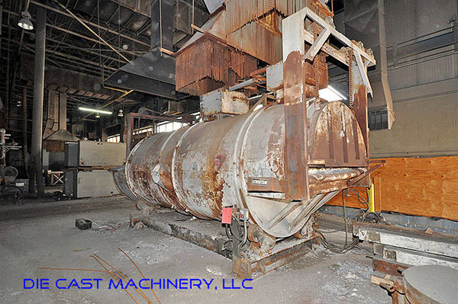 Used Warwick WBT60 1600 pounds Tilting Barrel Aluminum Melt Furnace