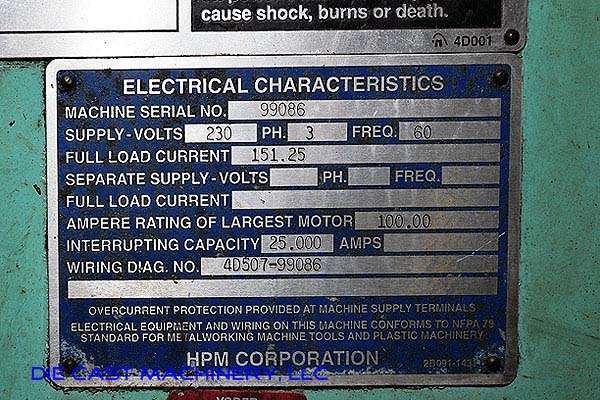 Detailed Pictures of HPM Cold Chamber Die Casting Machine DCMP-2487