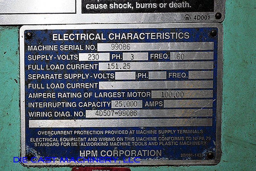 Detailed Pictures of HPM Cold Chamber Die Casting Machine DCMP-2487
