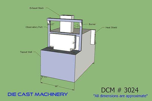 Detailed Pictures of FW Schaefer Wet Bath Aluminum Melting Furnace DCMP-3024