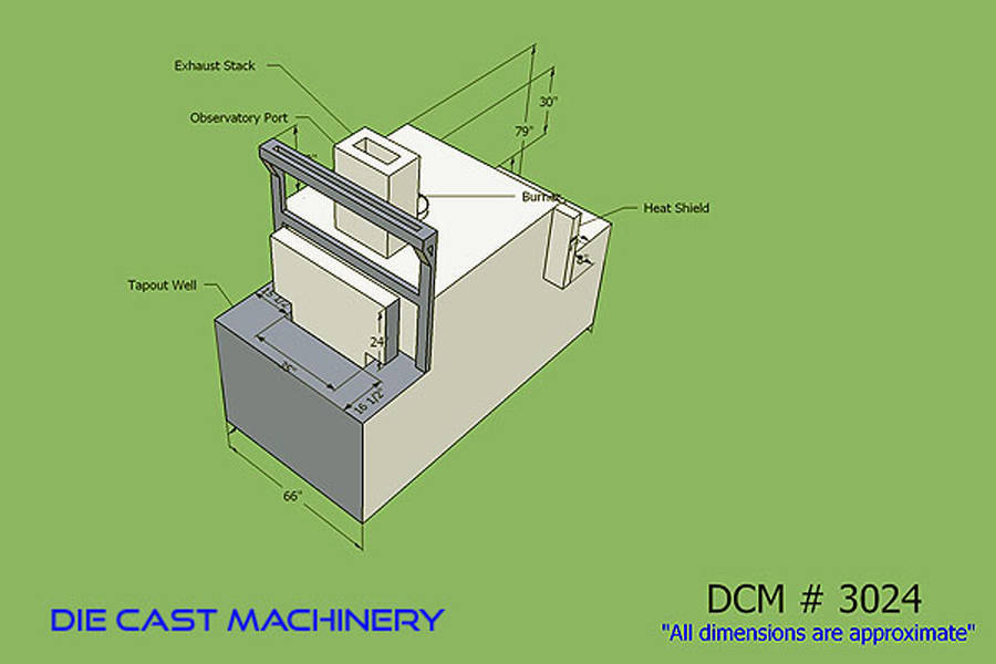 Detailed Pictures of FW Schaefer Wet Bath Aluminum Melting Furnace DCMP-3024