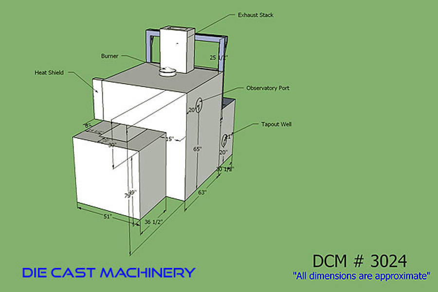 Detailed Pictures of FW Schaefer Wet Bath Aluminum Melting Furnace DCMP-3024