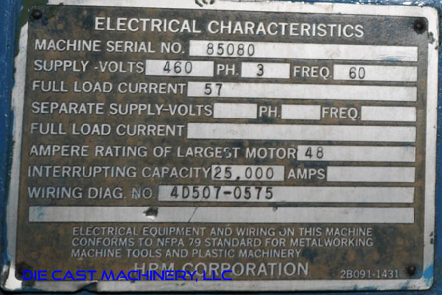 Detailed Pictures of HPM Cold Chamber Die Casting Machine DCMP-3134