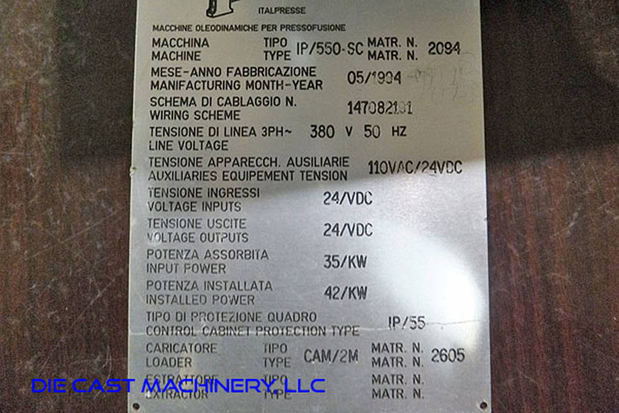 Detailed Pictures of Italpresse Cold Chamber Die Casting Machine DCMP-3261