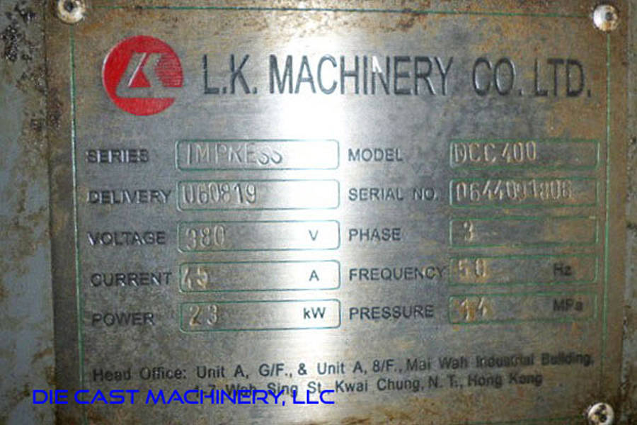 Detailed Pictures of LK Machinery Cold Chamber Die Casting Machine DCMP-3279