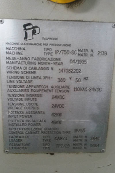 Detailed Pictures of Italpresse Cold Chamber Die Casting Machine DCMP-3733