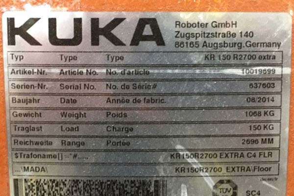 Detailed Pictures of Kuka Six Axis Foundry Rated Robot DCMP-3789