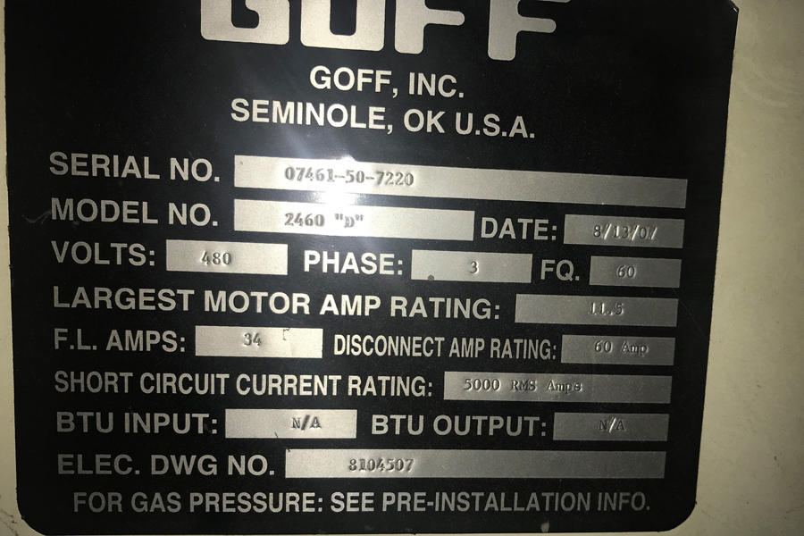 Detailed Pictures of Goff Spinner Hanger Shot Blast Machine DCMP-4377