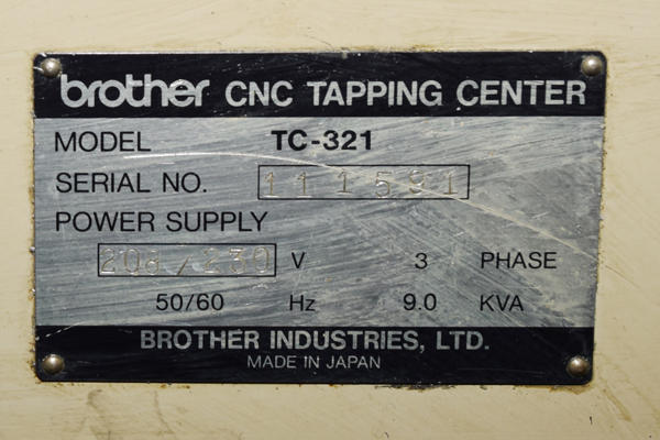 Detailed Pictures of Brother High Speed 3-Axis Vertical CNC Drill & Tap Center DCMP-4589