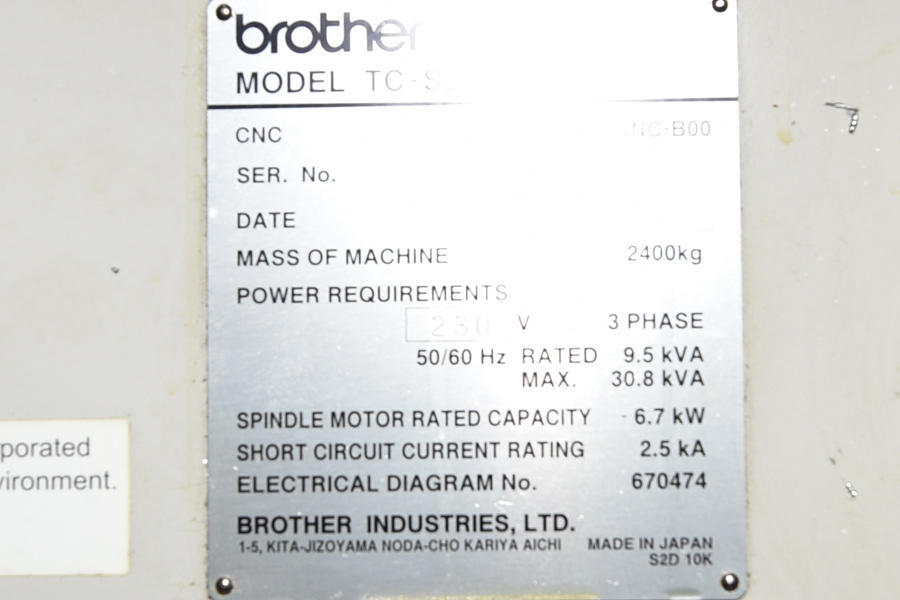 Detailed Pictures of Brother 3 Axis CNC Vertical Machining Centers DCMP-4600