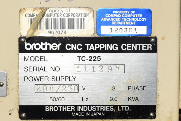Detailed Pictures of Brother High Speed 3-Axis Vertical CNC Drill & Tap Center DCMP-4603