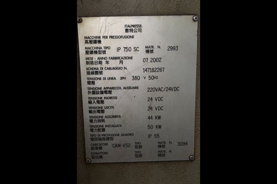Detailed Pictures of Italpresse Cold Chamber Die Casting Machine DCMP-5012
