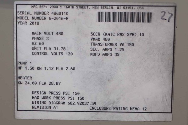 Detailed Pictures of Sterlco Single Zone Hot Oil Heater Unit DCMP-5284