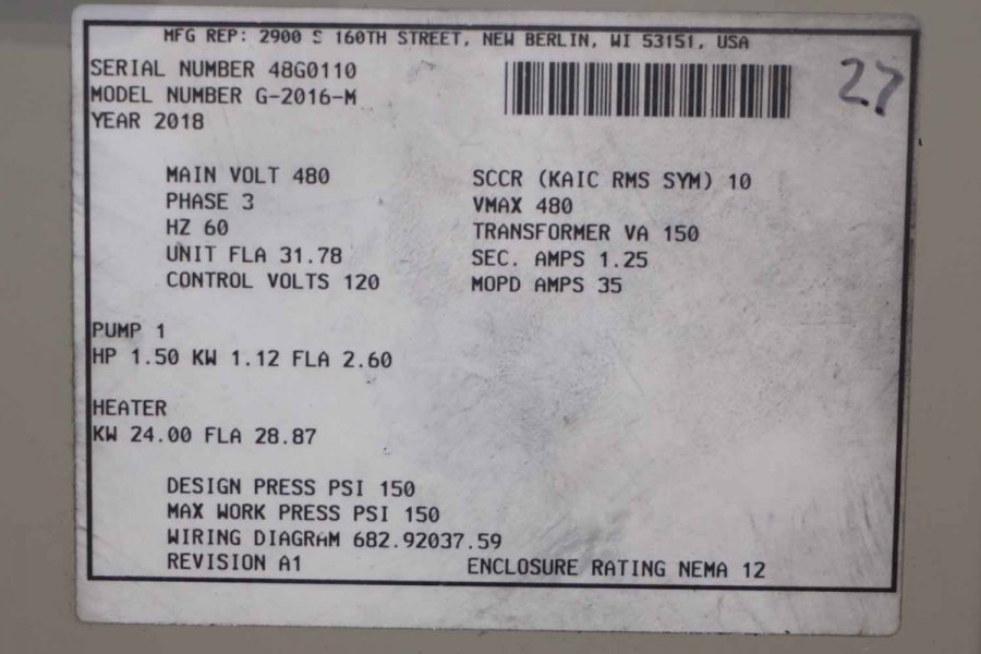 Detailed Pictures of Sterlco Single Zone Hot Oil Heater Unit DCMP-5284