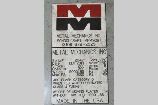 Detailed Pictures of Metal Mechanics Vertical Die Cast Trimming Press DCMP-5326
