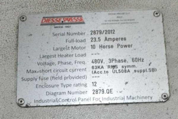 Detailed Pictures of Diesse Presse Vertical Die Cast Trimming Press DCMP-5327