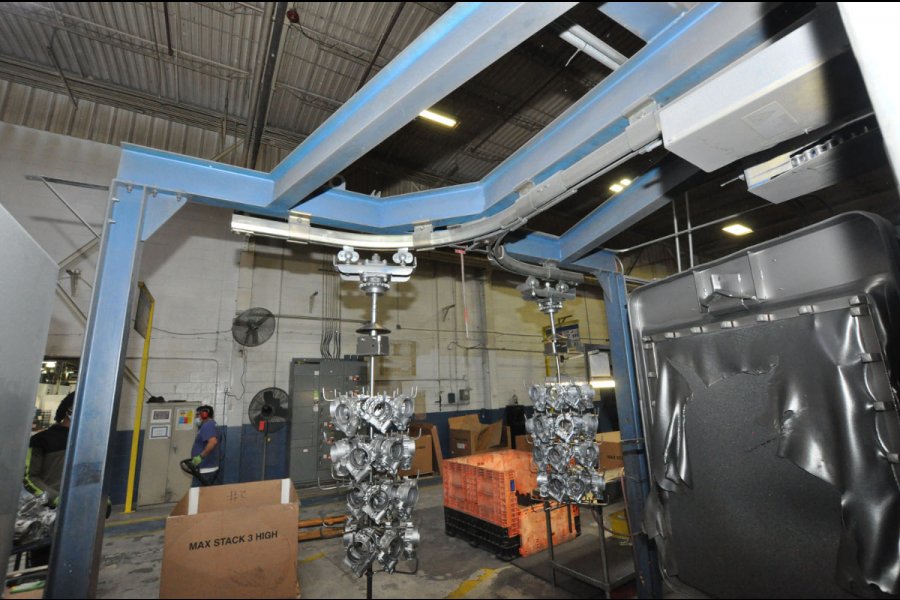 Detailed Pictures of Wheelabrator Spinner Hanger Shot Blast Machine DCMP-5357