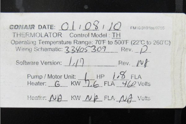 Detailed Pictures of Conair Hot Oil Heater unit with Cooling Circuit DCMP-5493