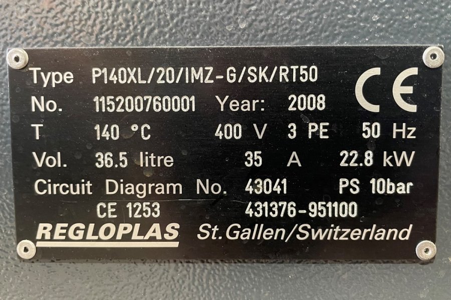 Detailed Pictures of Regloplas Hot Water Hot Water Process Heater Unit DCMP-5560