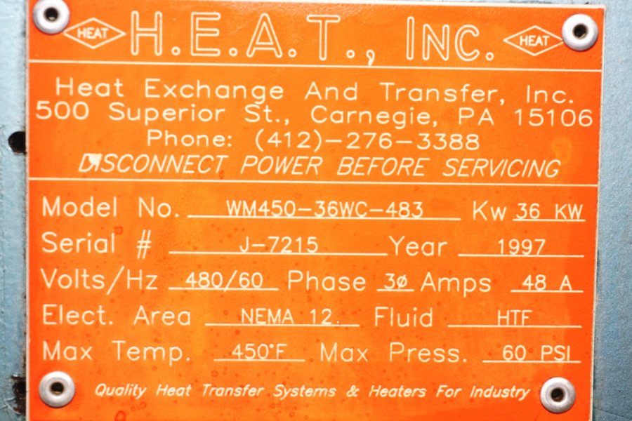 Detailed Pictures of HEAT Heat Exchange And Transfer Hot Oil Heater unit with Cooling Circuit DCMP-5570