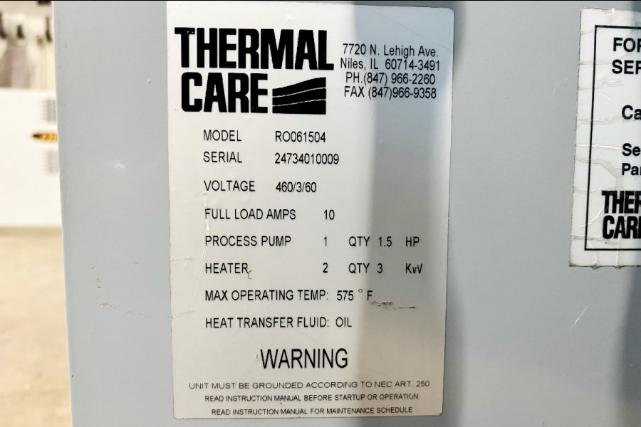 Detailed Pictures of Thermal Care Hot Oil Heater unit with Cooling Circuit DCMP-5591