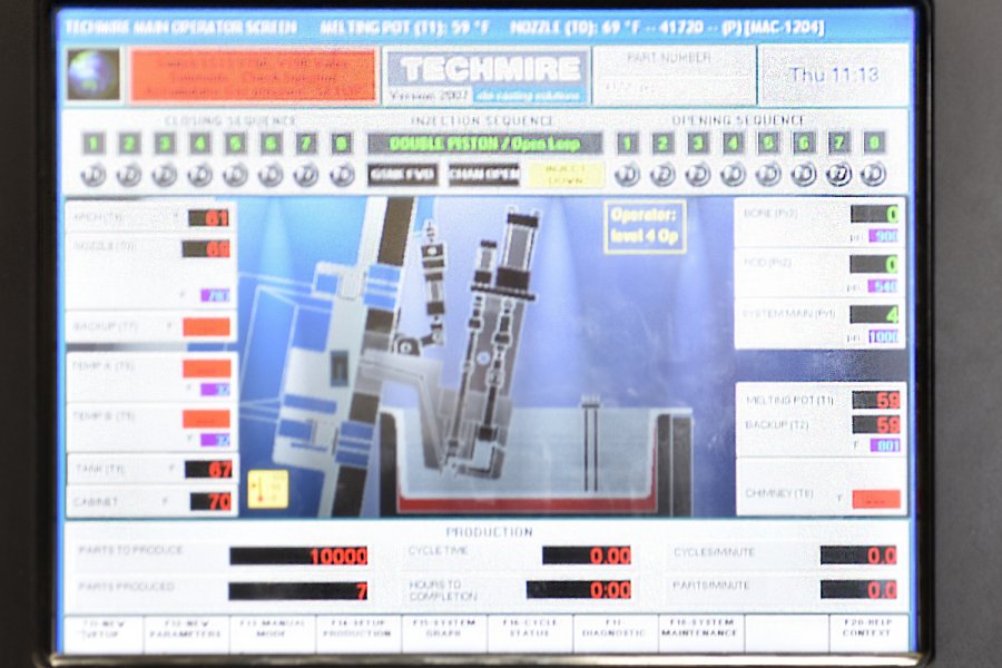 Picture of Techmire 44NTXR Multi-slide Hot Chamber Miniature Zinc (Zamak) High Pressure Die Casting Machine For_Sale DCMP-5600